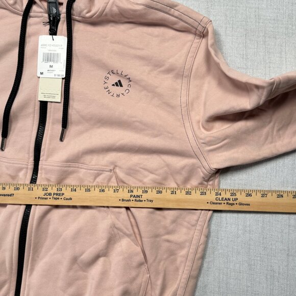 Adidas Stella McCartney Hoodie Full Zip Pink Zebra Print Hood Pockets Size M NWT - Picture 8 of 13
